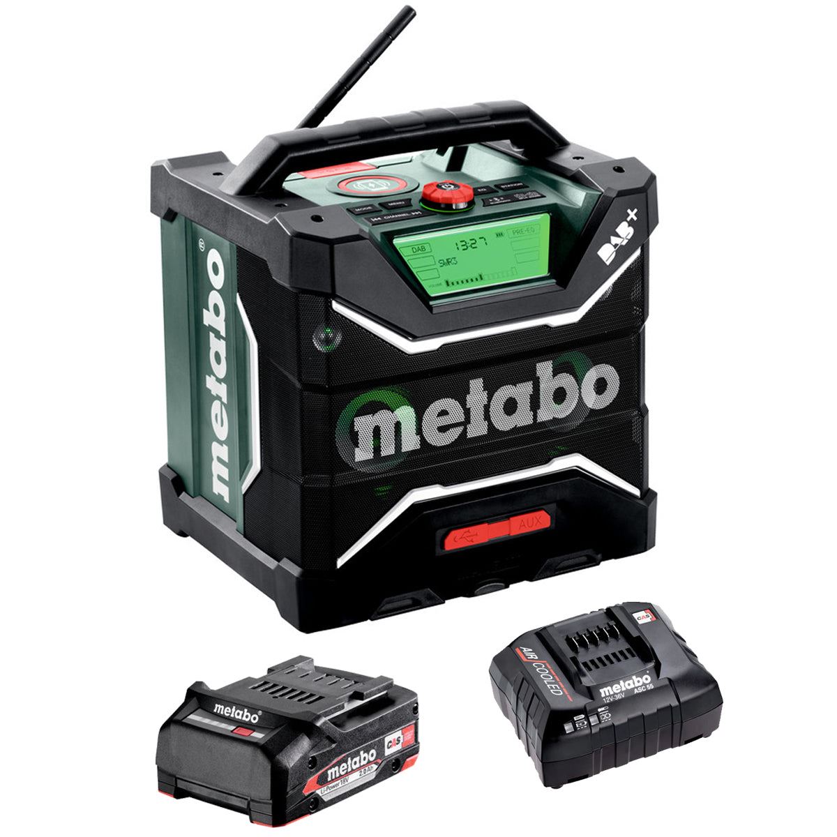 Metabo RC 12-18 32W BT DAB+ 12-18V Bluetooth Radio with 1 x 2.0Ah Battery & Charger
