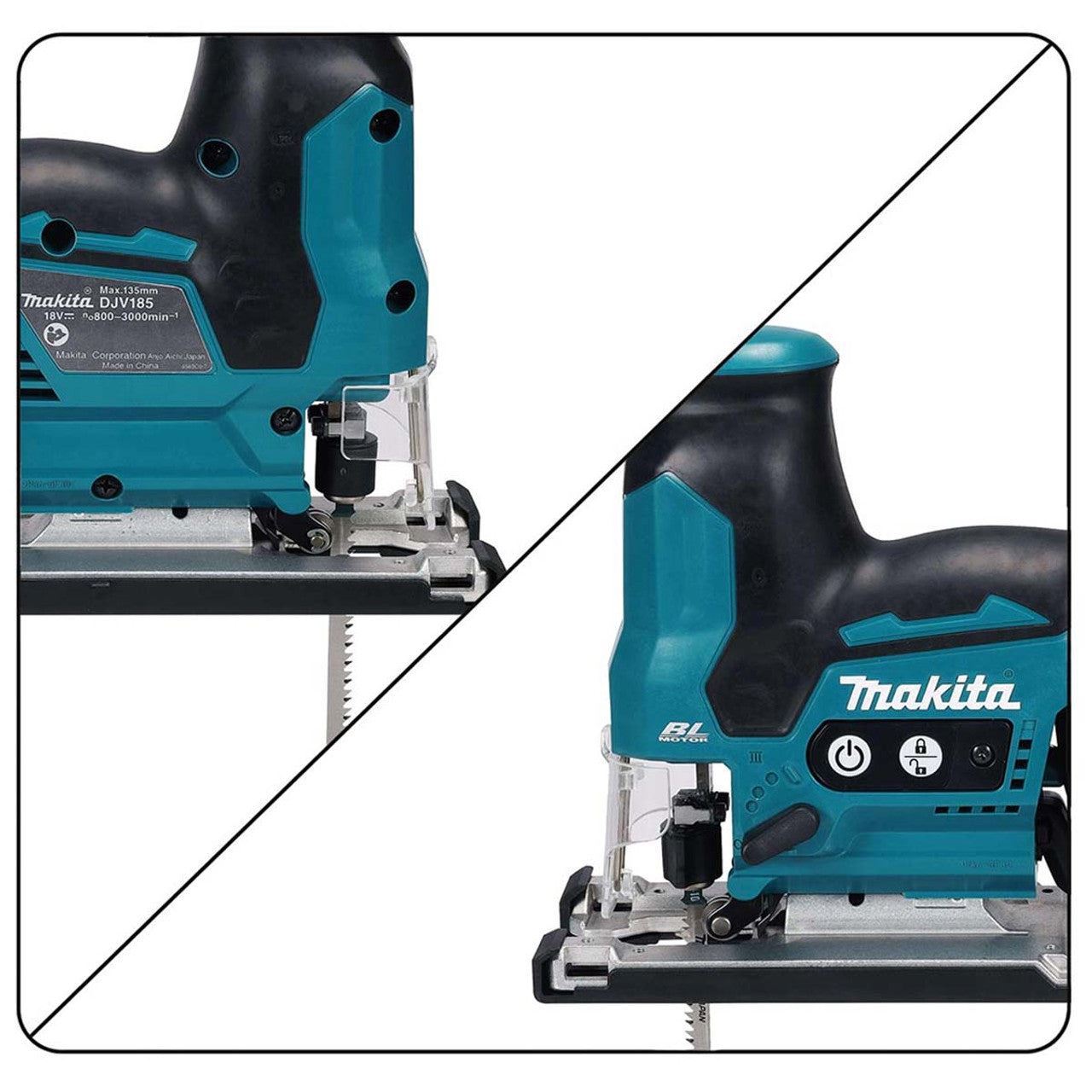 Makita DJV185Z 18V Brushless Jigsaw with 1 x 5.0Ah Battery Charger & Bag