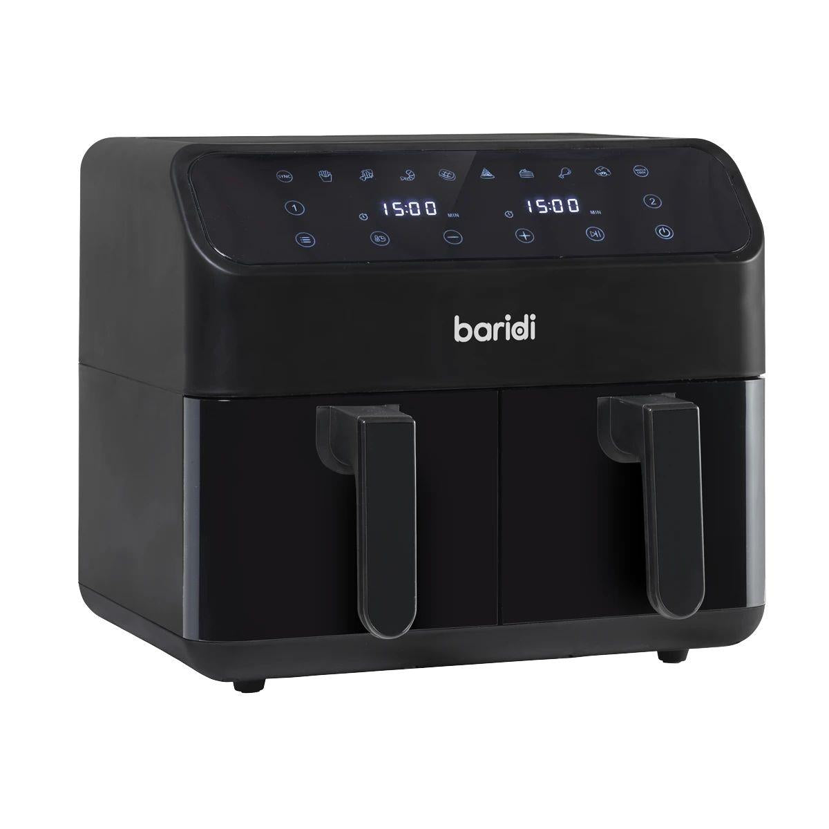 Sealey DH172 Baridi Dual Zone Air Fryer with 8 Preset Functions 8L Capacity 230V/1700W