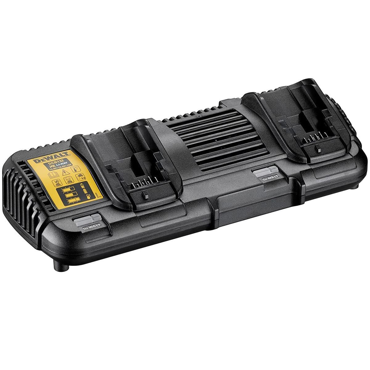 DeWalt DCB132 10.8-54V FlexVolt XR Dual Port Charger with DCB546 6.0Ah Twin Pack Batteries