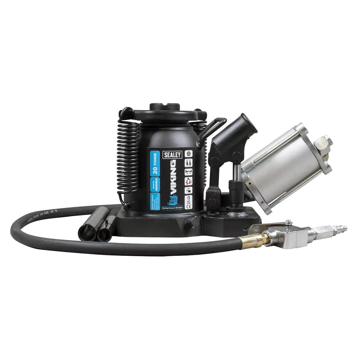 Sealey AM20SLE Viking 20 Tonne Manual/Air Hydraulic Bottle Jack Heavy Duty Lifting Power