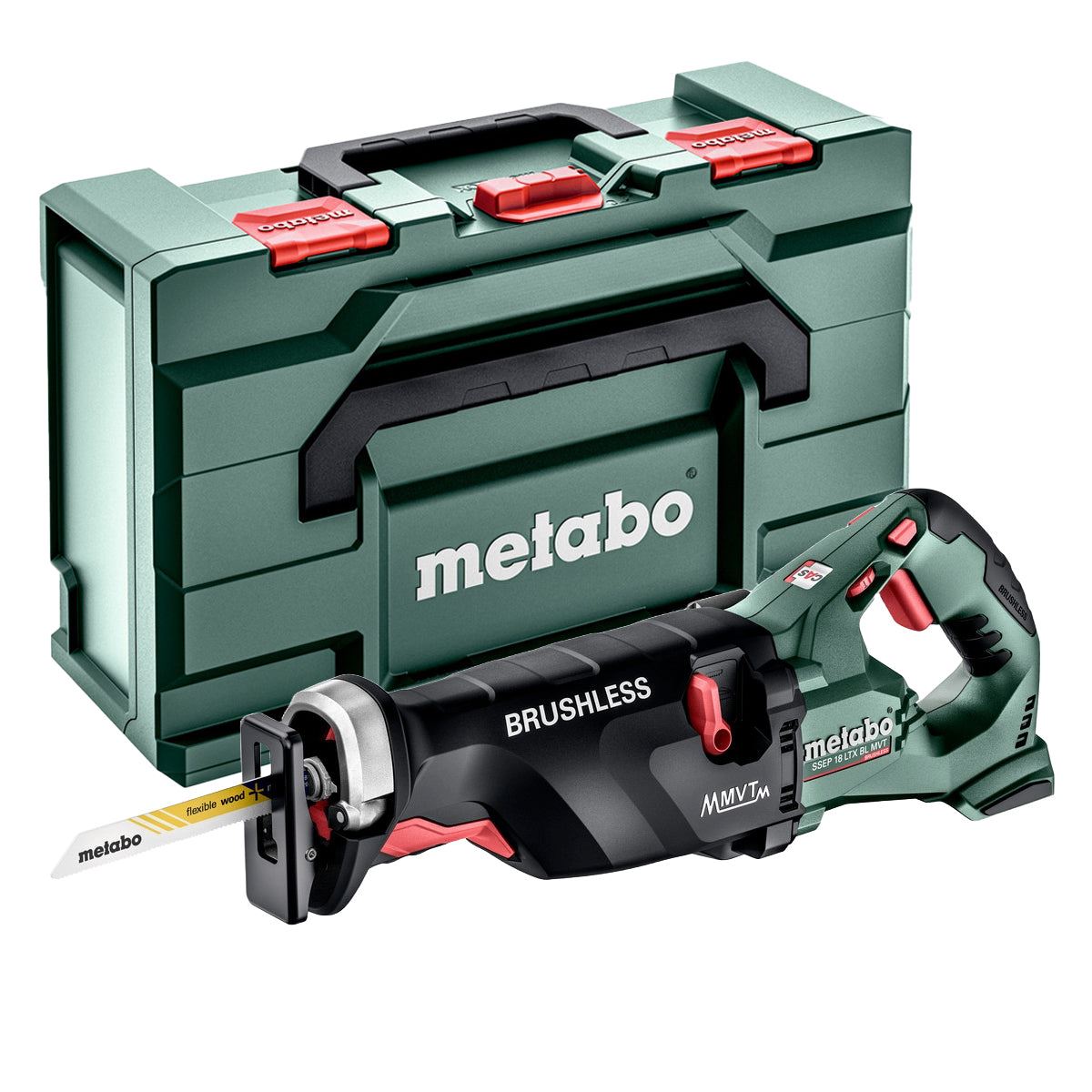 Metabo SSEP 18 LTX BL MVT 18V Brushless Sabre Saw with 1 x 2.0Ah Battery Charger & Metabox