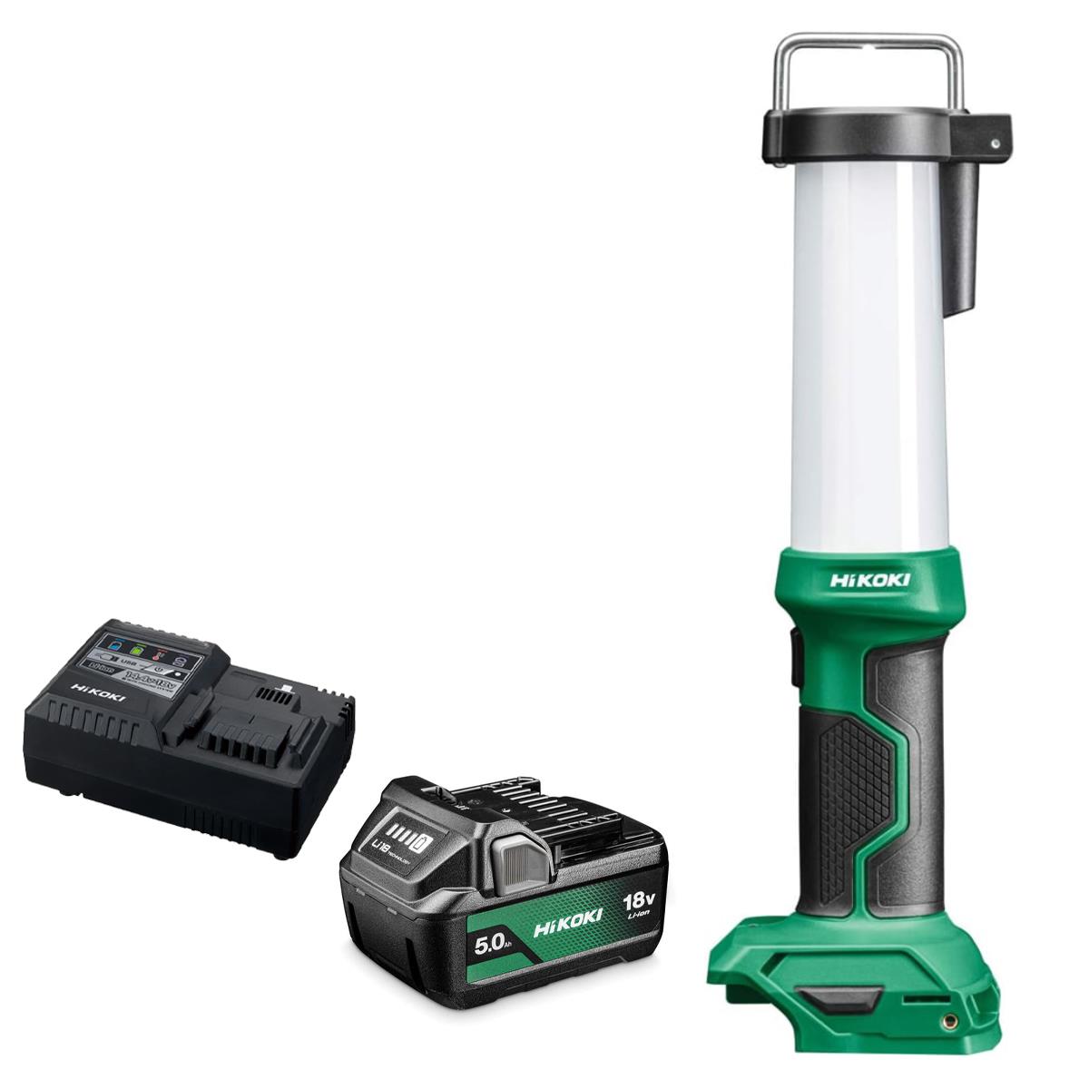HiKOKI UB18DFW4Z 18V Cordless LED Lamp With 1 x 5.0Ah Battery & Charger