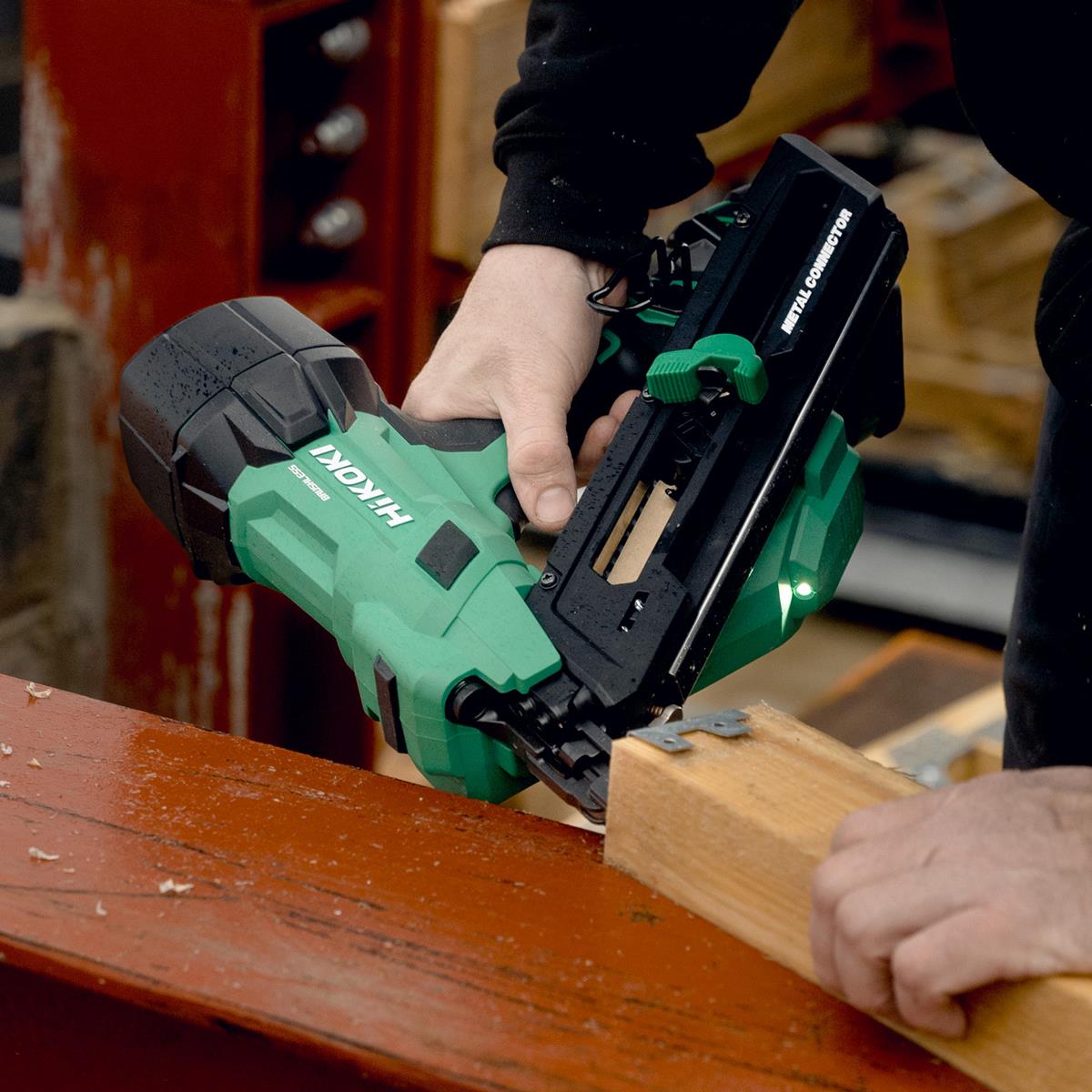 HiKOKI NR1838DKAJXZ 18V Brushless 38mm Metal Connector Nailer with 2 × 2.5/5.0Ah Battery, Charger & Case