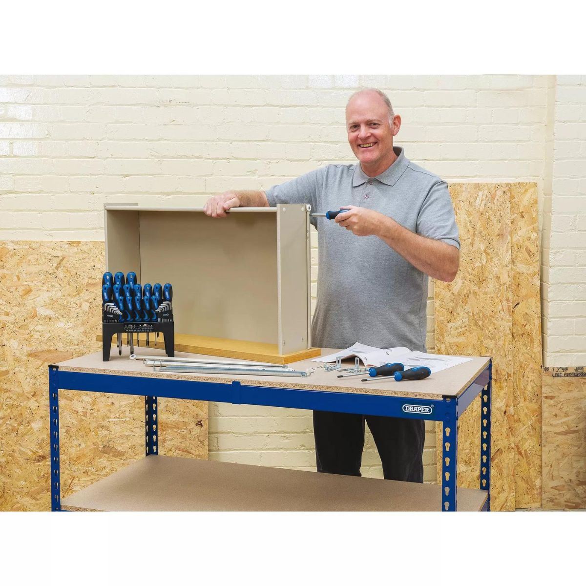 Draper WB1200 Steel Workbench 1200 x 600 x 900mm 24912