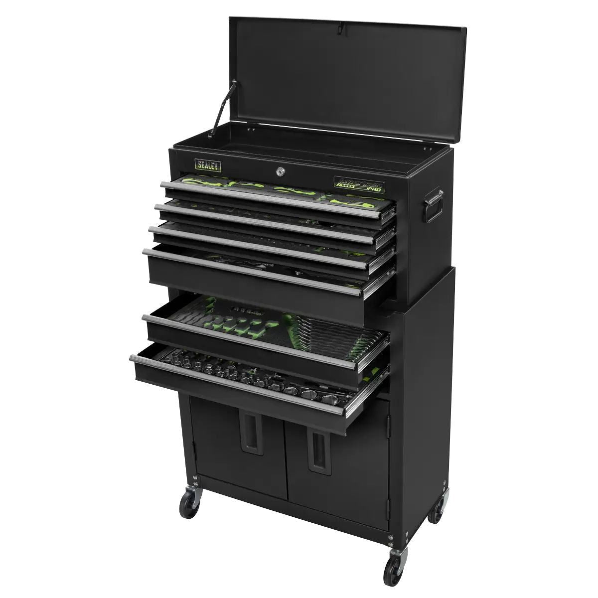 Sealey S01267 Top Chest & Rollcab Combination 6 Drawer with Tool Kit 247pc