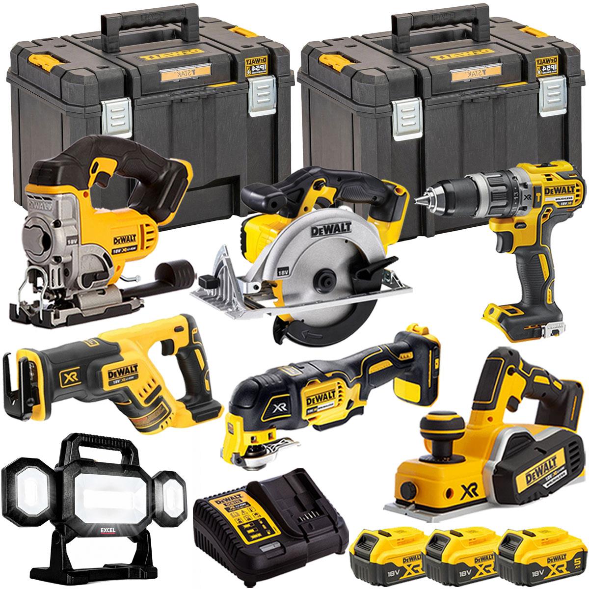 Dewalt DCK665P3T4 18V 7 Piece Power Tool Kit with 3 x 5.0Ah Batteries
