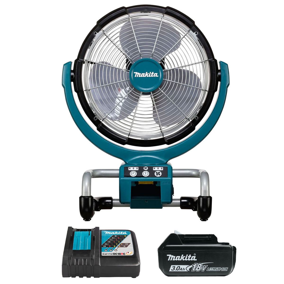 Makita DCF300Z 18V LXT Cordless Fan with 1 x 3.0Ah Battery & Charger