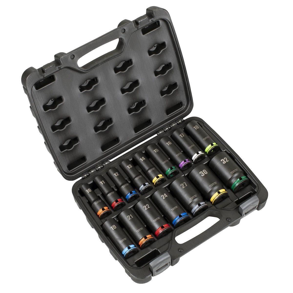 Sealey AK58170M Lock-On Deep Impact Socket Set 1/2