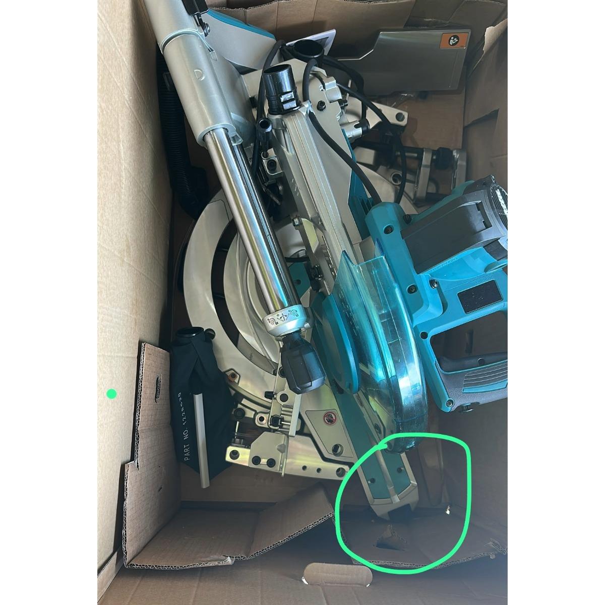 Makita LS1219/2 305mm Slide Compound Mitre Saw 240V Item Condition Damaged Box