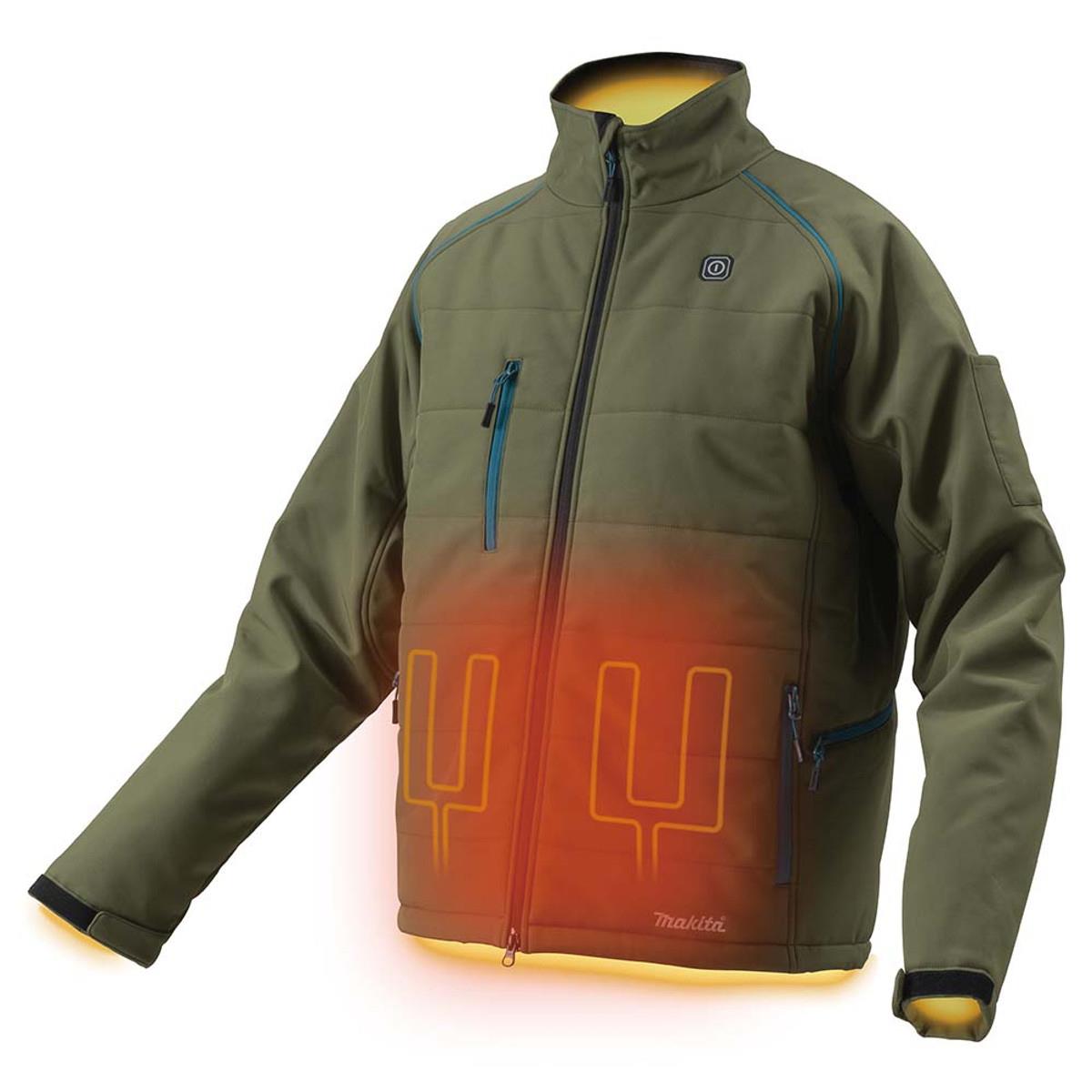 Makita DCJ205ZMO 14.4V-18V LXT Cordless Heated Jacket Olive - Medium