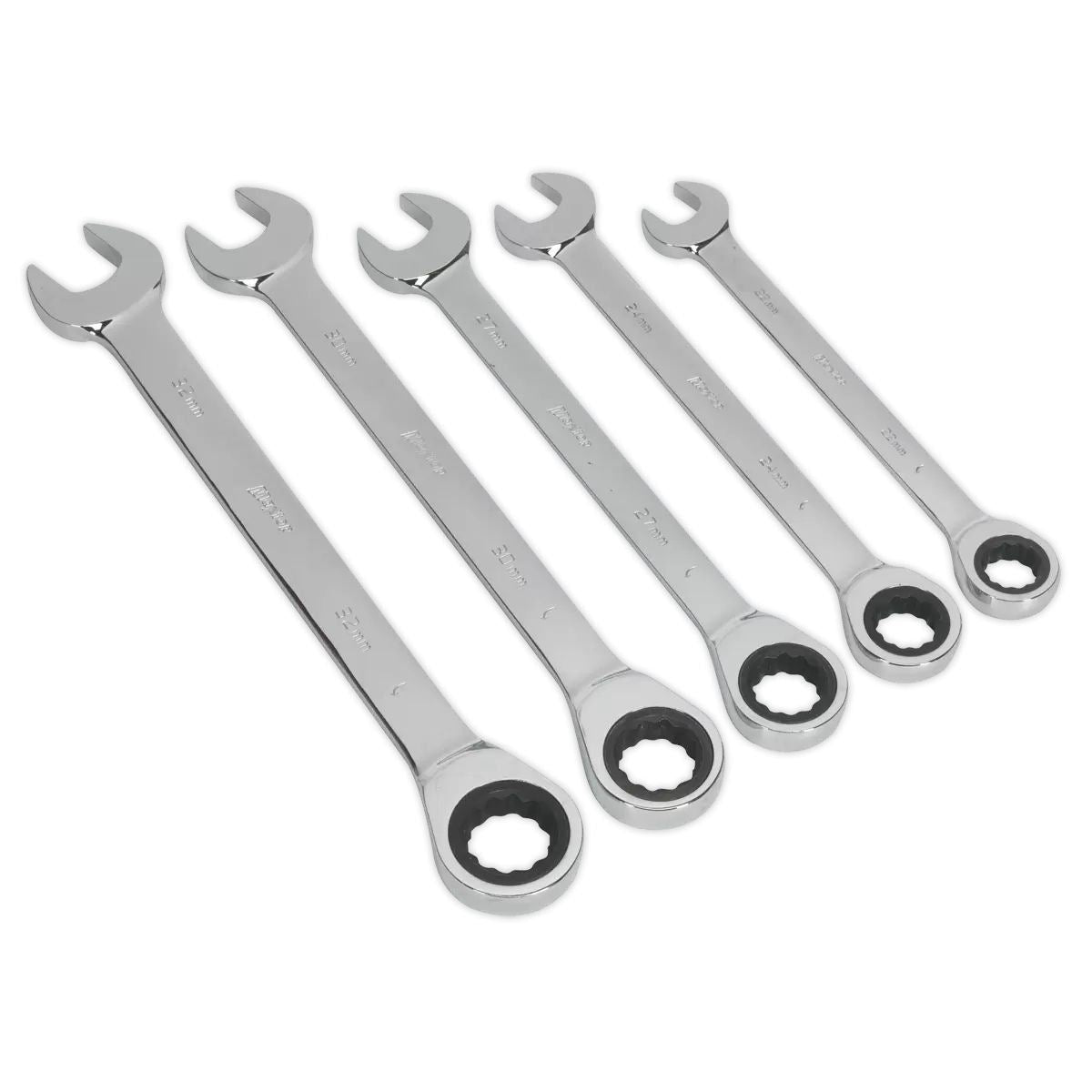 Sealey S0985 Combination Ratchet Spanner Set 5pc