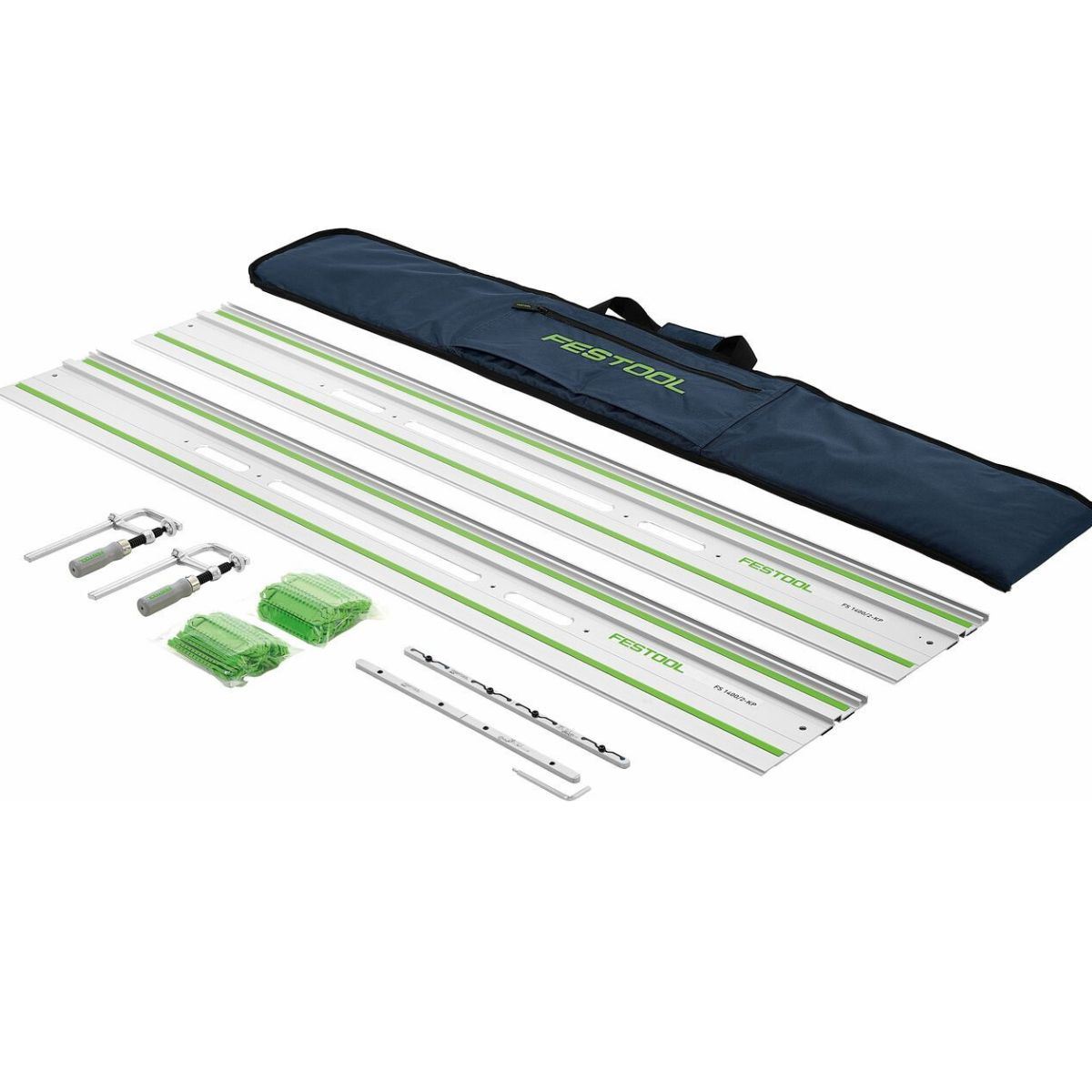 Festool TS 55 FEBQ-Plus 230V GB 160mm Plunge-Cut Saw - 576706 With Guide Rail Kit Set 577932 & Dust Extractor 578321