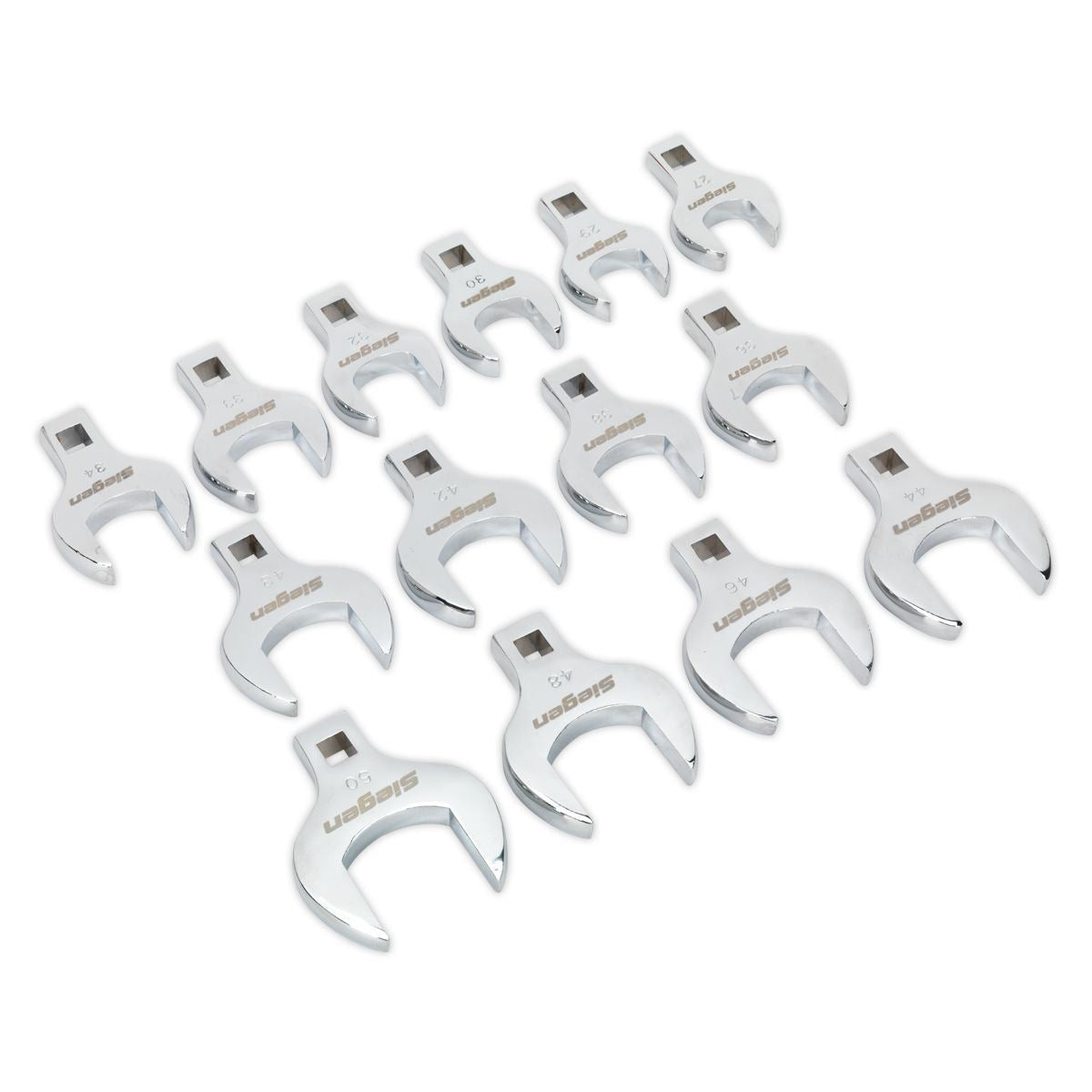 Sealey S01109 Crow's Foot Open End Spanner Set 14pc 1/2