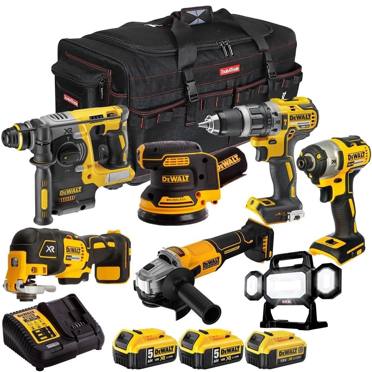 Dewalt 18V 7 Piece Combo Kit with 3 x Batteries & Charger T4TKIT-2260