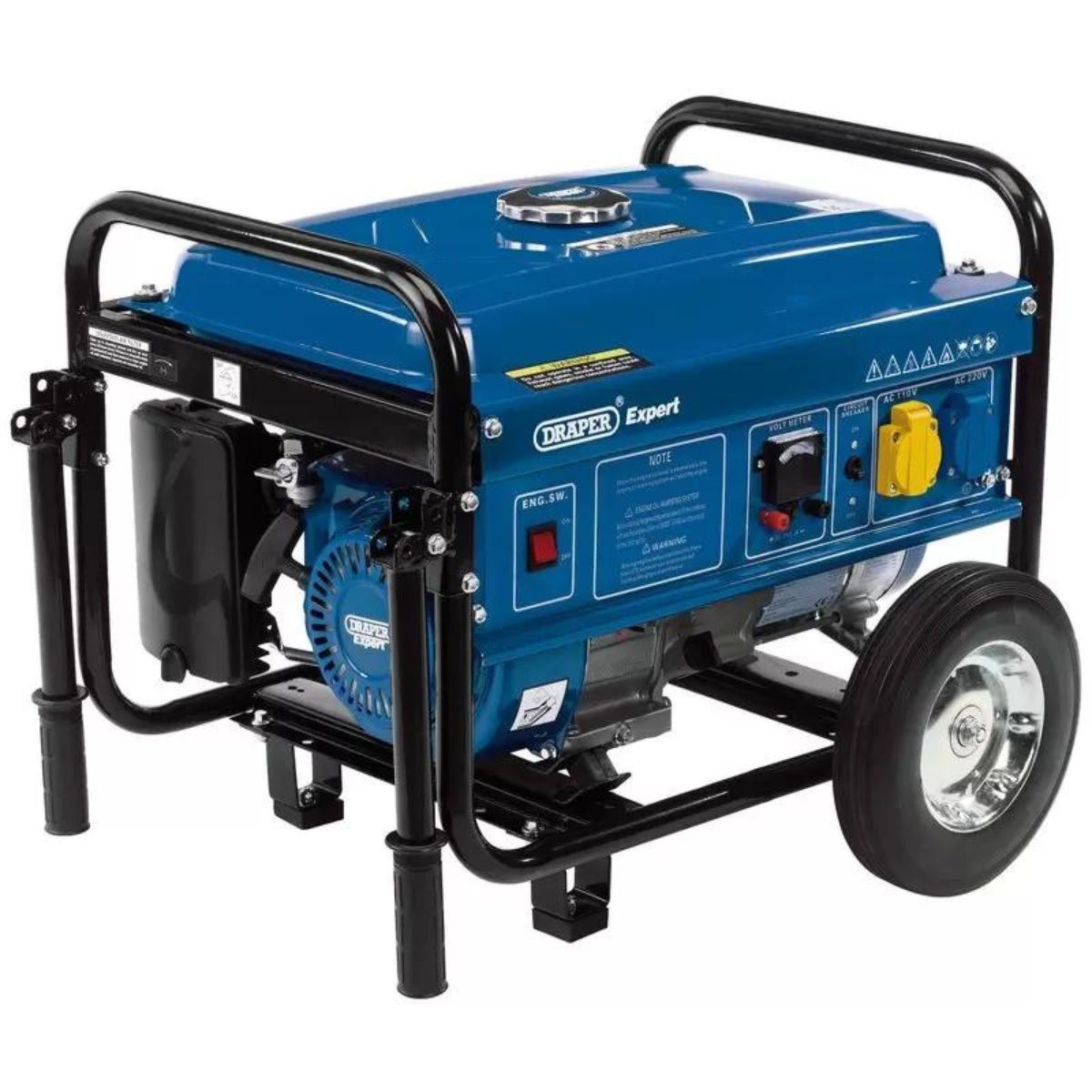 Draper Expert PG28W Petrol Generator with Wheels 230V/2500W 87088