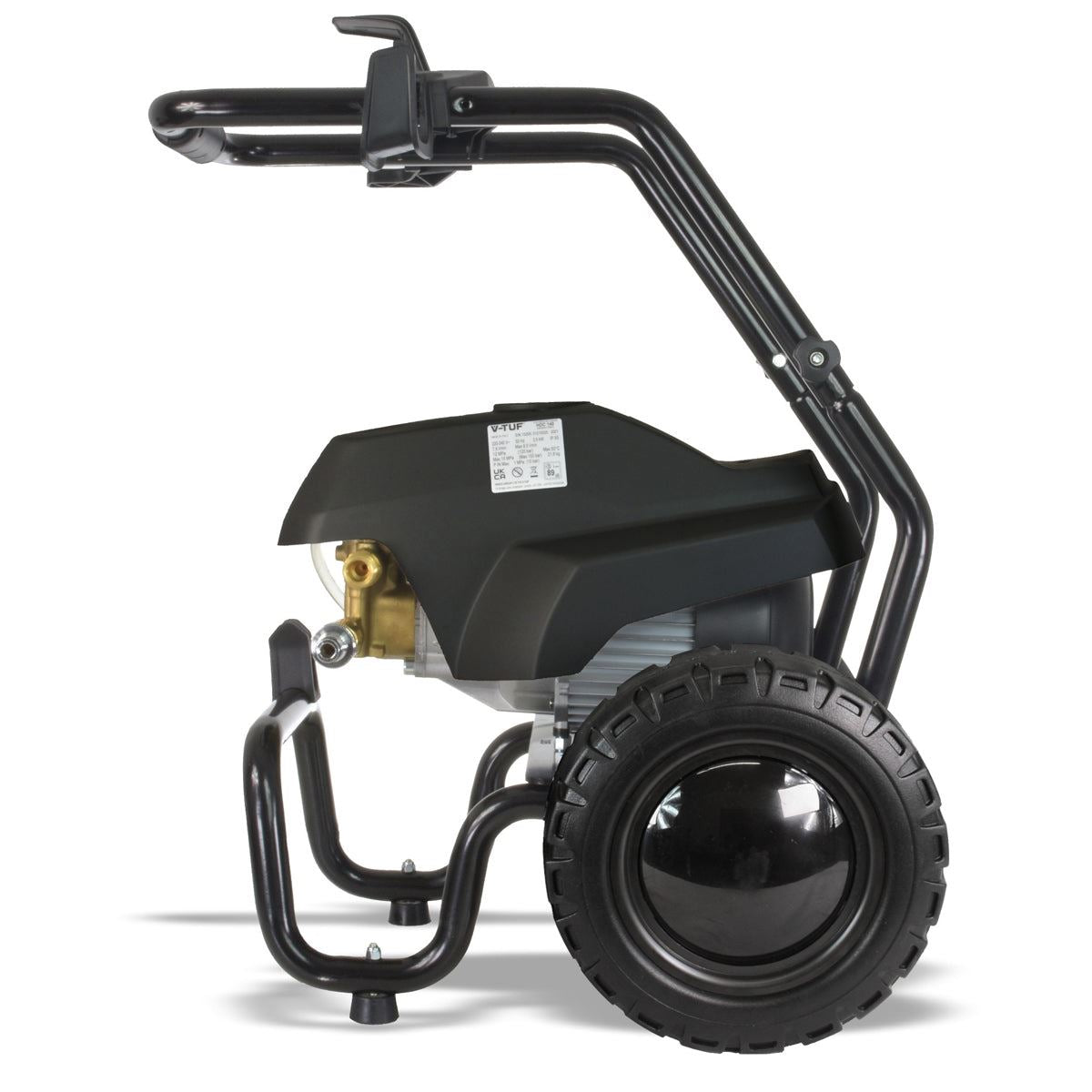 V-TUF HDC140-110V 8L/min Professional Cold Electric Site Pressure Washer with Cage Frame 1750psi & 100Bar