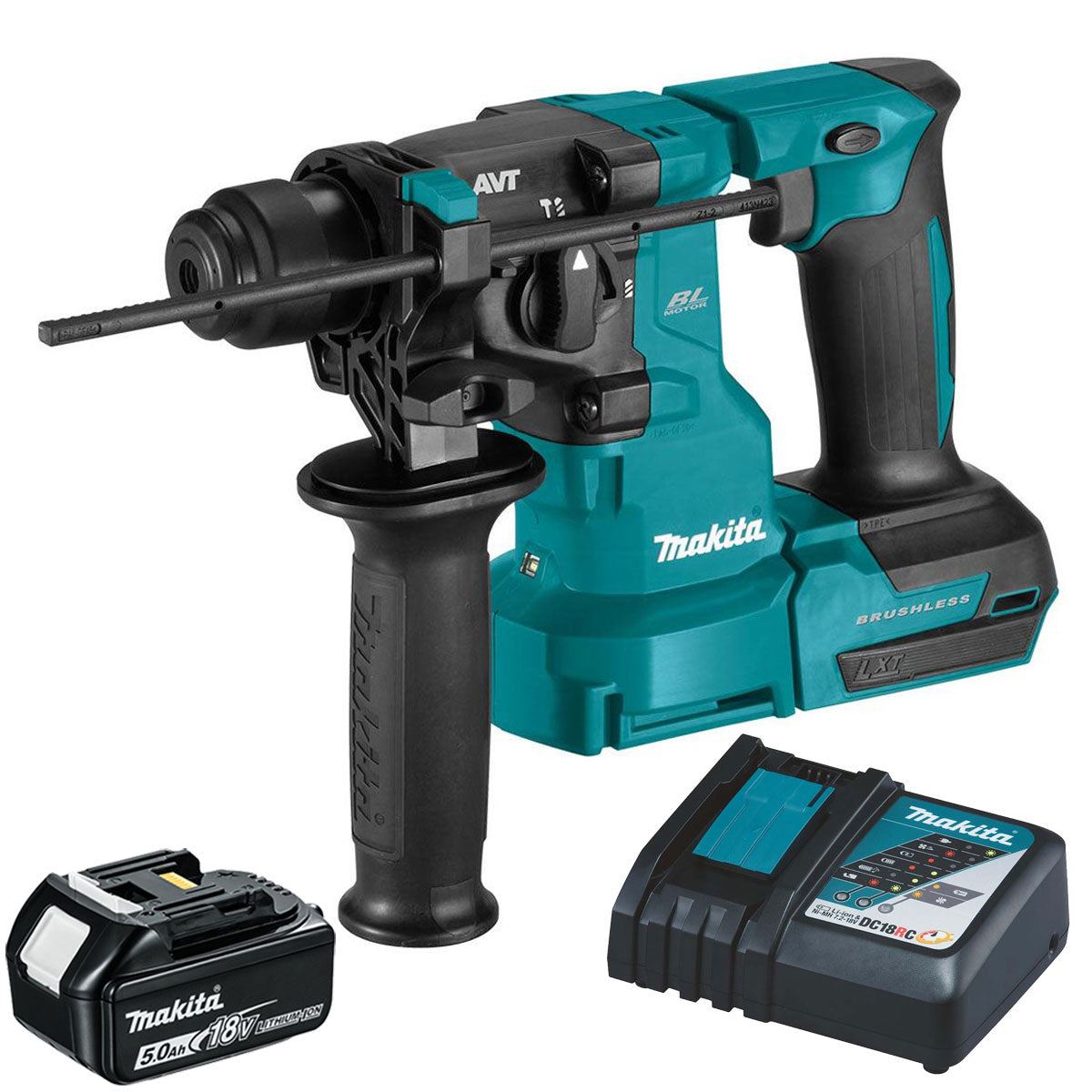 Makita DHR183Z 18V SDS+ Brushless Rotary Hammer Drill With 1 x 5.0Ah Battery & Charger