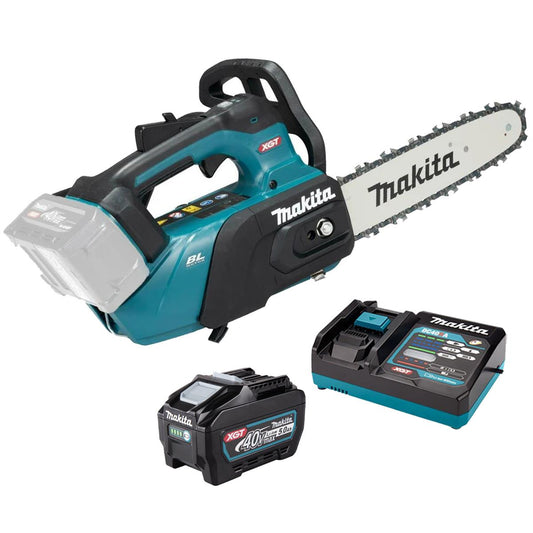 Makita UC031GZ 40V Max XGT Brushless 25/30cm Top Handle Chainsaw with 1 x 5.0Ah Battery & Charger