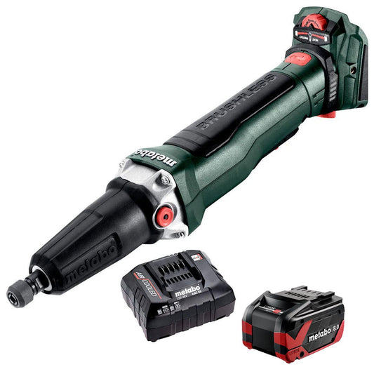 Metabo GVPB 18 LTX BL 11-28 18V Brushless Die Grinder with 1 x 8.0Ah Battery & Charger
