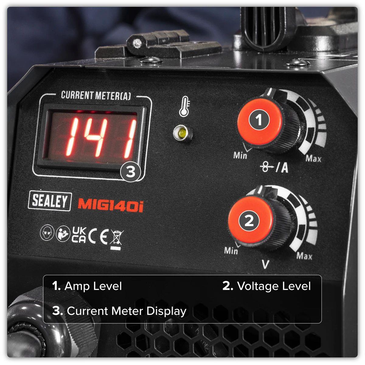 Sealey MIG140i Flux Cored Gasless MIG Inverter Welder 230V/140A