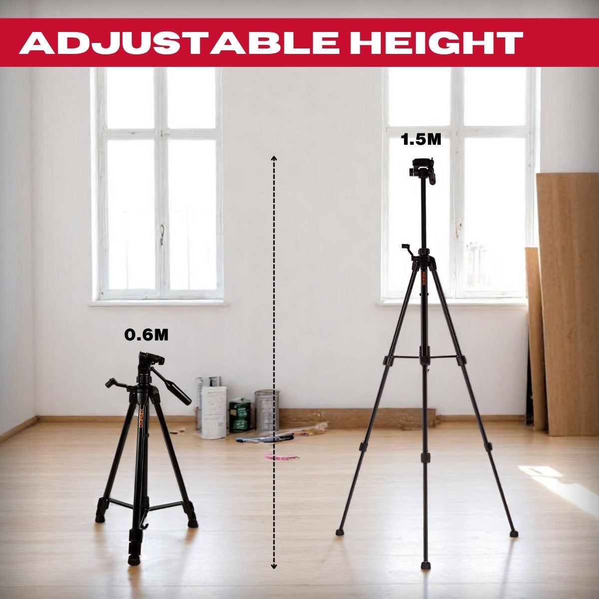 Kendo Adjustable Tripod 0.6–1.5m with Carry Bag