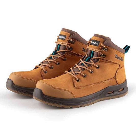 Makita MK403M Kyoto Safety Leather Boots Tan - Size 10