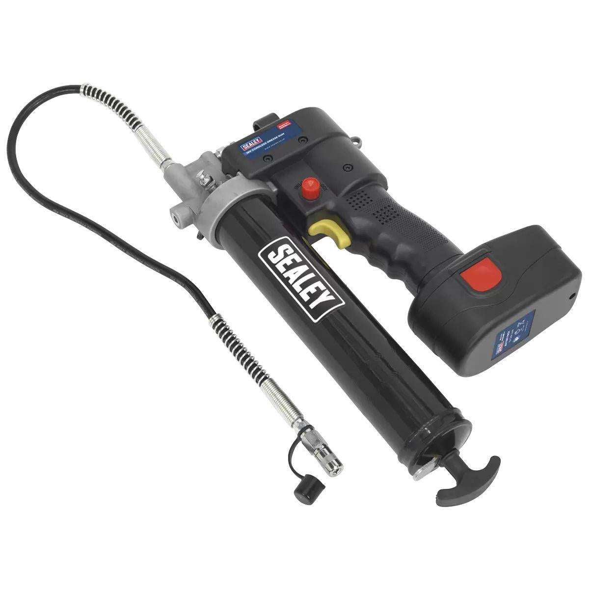 Sealey CPG18V 18V Cordless Grease Gun With 1 x 2Ah Battery, Charger & Storage Case