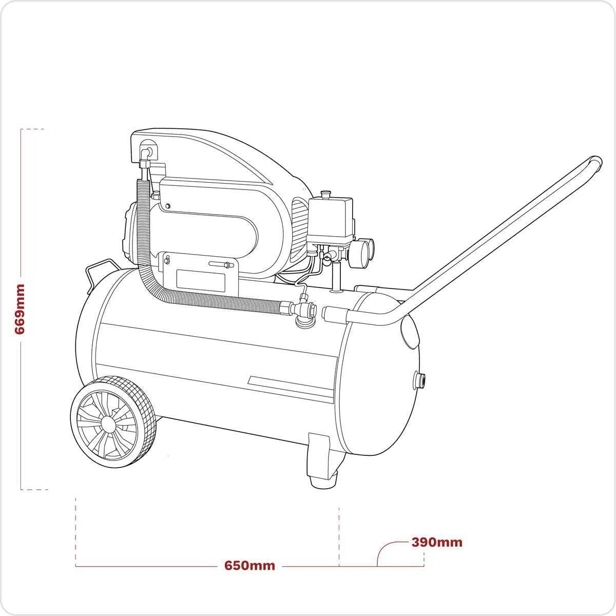 Sealey SAC5020E 50L Direct Drive Air Compressor 230V/13A