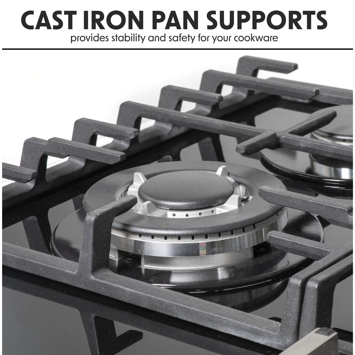 Sealey DH226 Baridi Gas Hob with 4 Cooking Zones 60cm Black