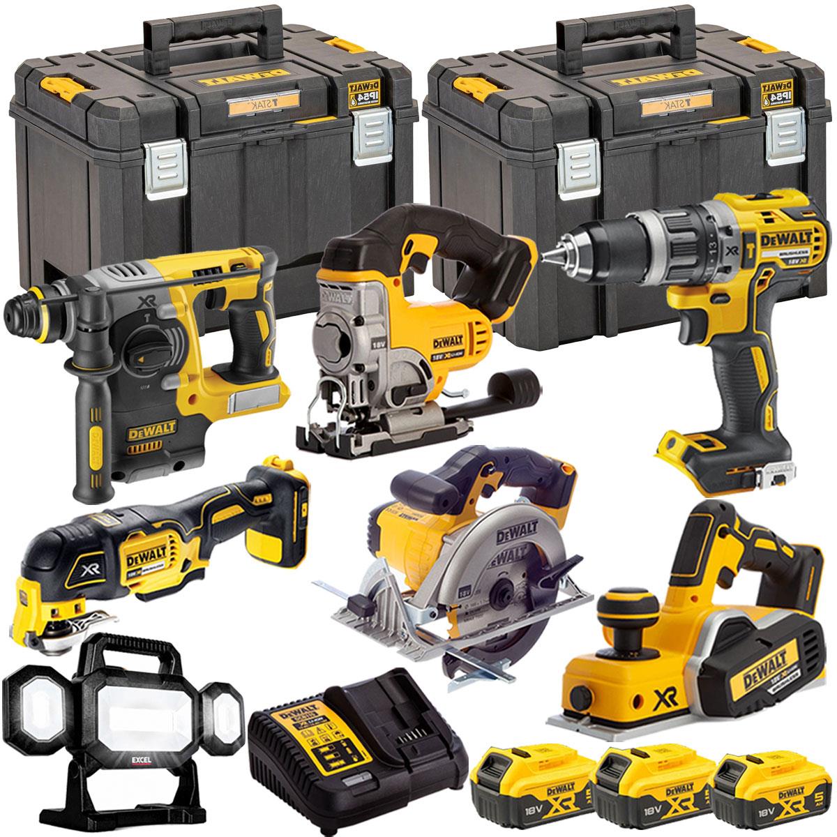 Dewalt 18V 7 Piece Power Tool Kit with 3 x 5.0Ah Batteries T4TKIT-439