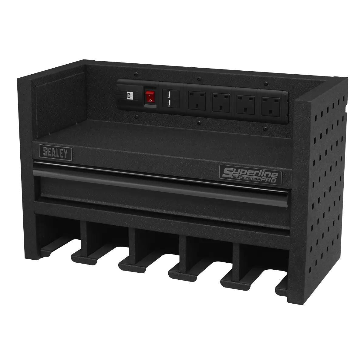 Sealey AP22SRBE 560mm Power Tool Storage Rack with Drawer