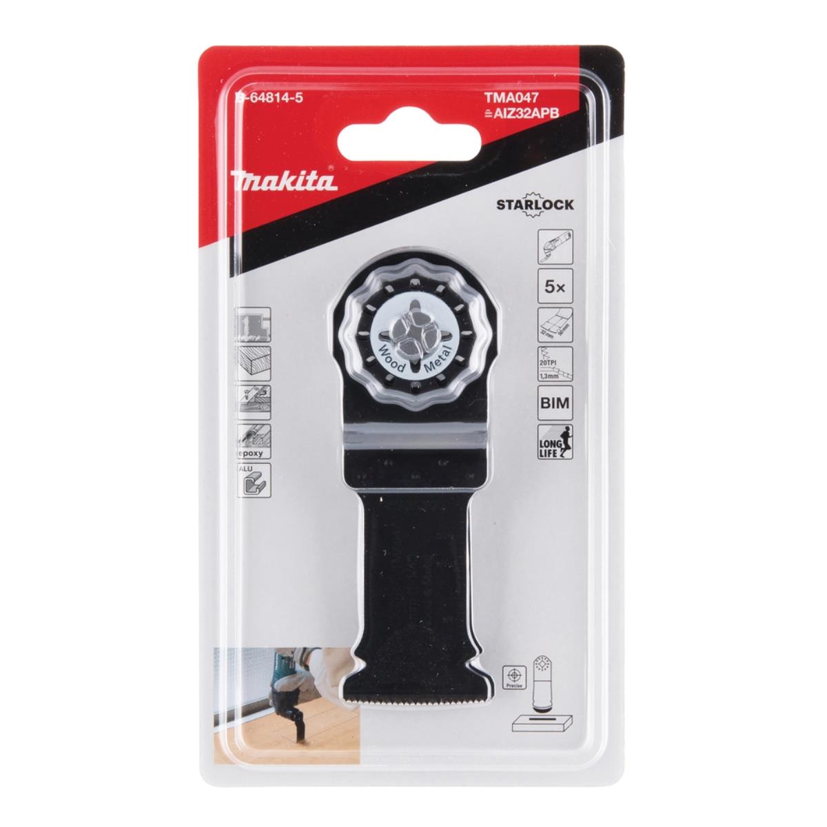 Makita B-64814-5 32mm Bow Shape Plunge Cut Saw Blade Pack Of 5