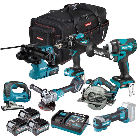Makita 40V 7 Piece Combo Kit with 3 x 2.5Ah Batteries & Charger T4TKIT-6969