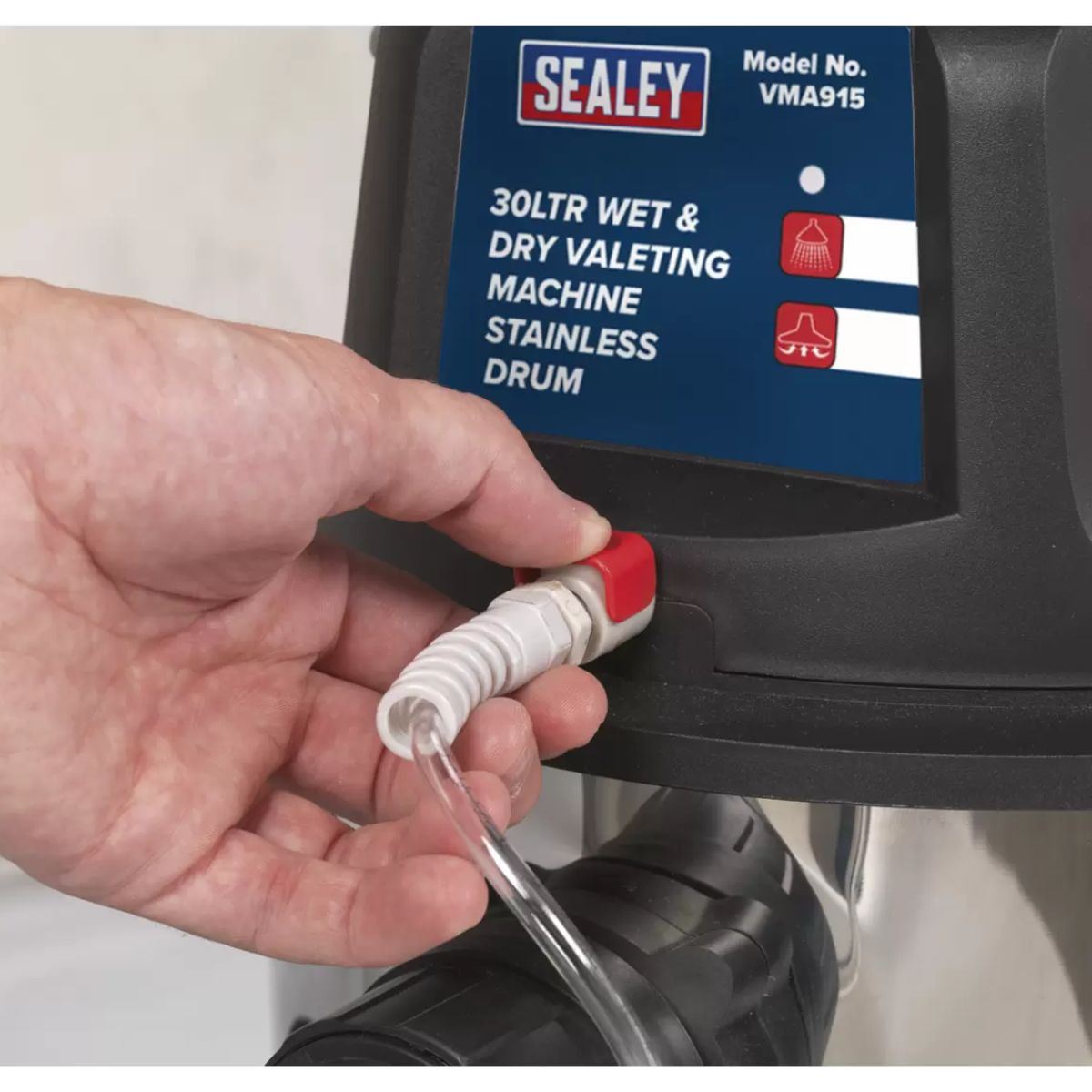 Sealey VMA915 Valet Machine Wet and Dry 30ltr Stainless Drum