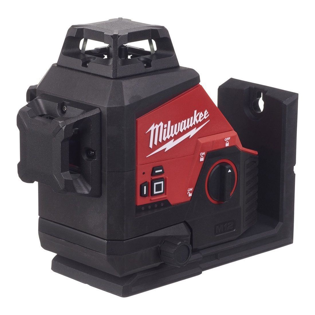 Milwaukee M123PL-0C 12V 360° 3-Plane Green Laser with 1 x 2.5Ah Battery Charger Case & Laser Tripod