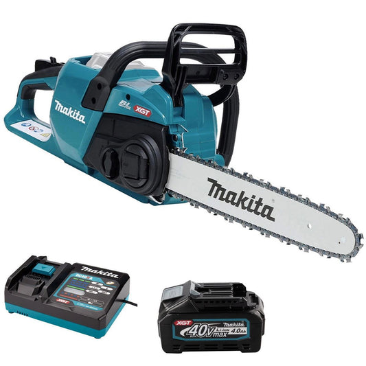 Makita UC022GZ 40V Max XGT Brushless 35cm Chainsaw with 1 x 4.0Ah Battery & Charger
