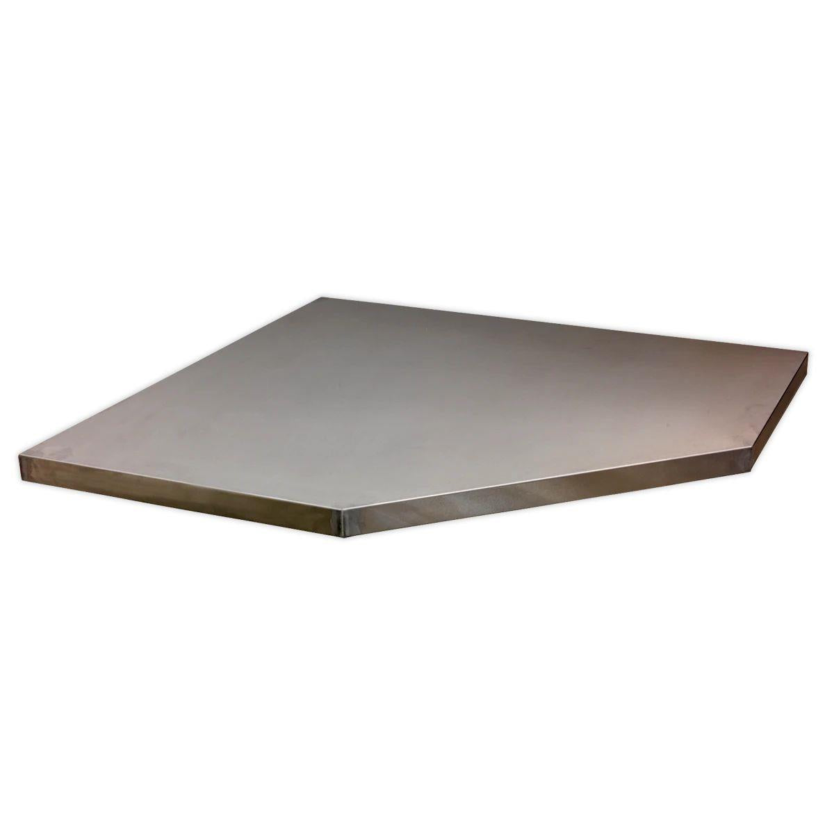 Sealey APMS60SS Superline PRO Stainless Steel Worktop for Modular Corner Cabinet 865 x 865 x 38mm