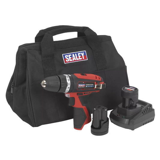 Sealey CP1201KIT 12V Combi Drill Kit with 2 x 1.5Ah Batteries & Charger