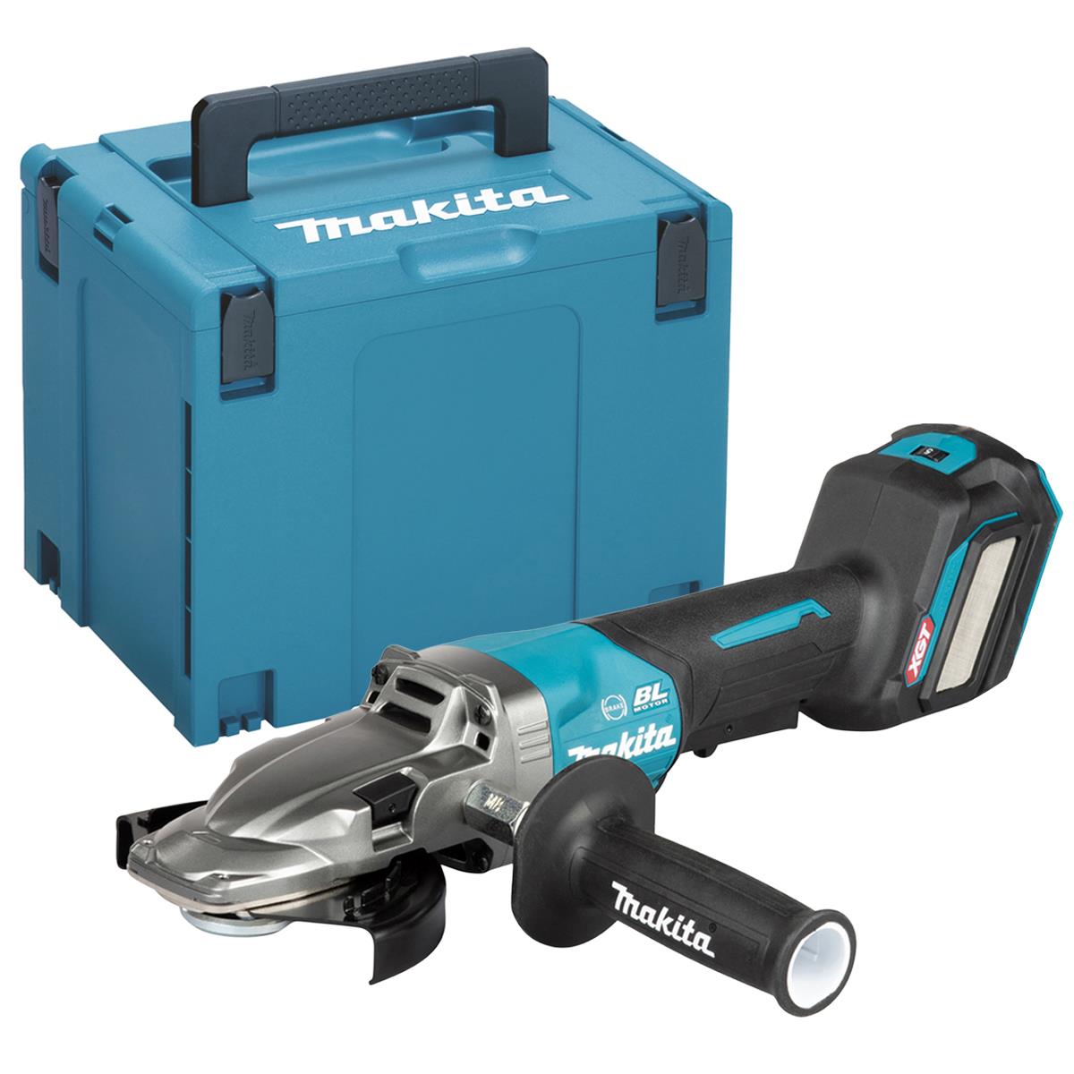 Makita GA056GZ01 40V Max XGT Brushless Angle Grinder with 1 x 4.0Ah Battery Charger & Case