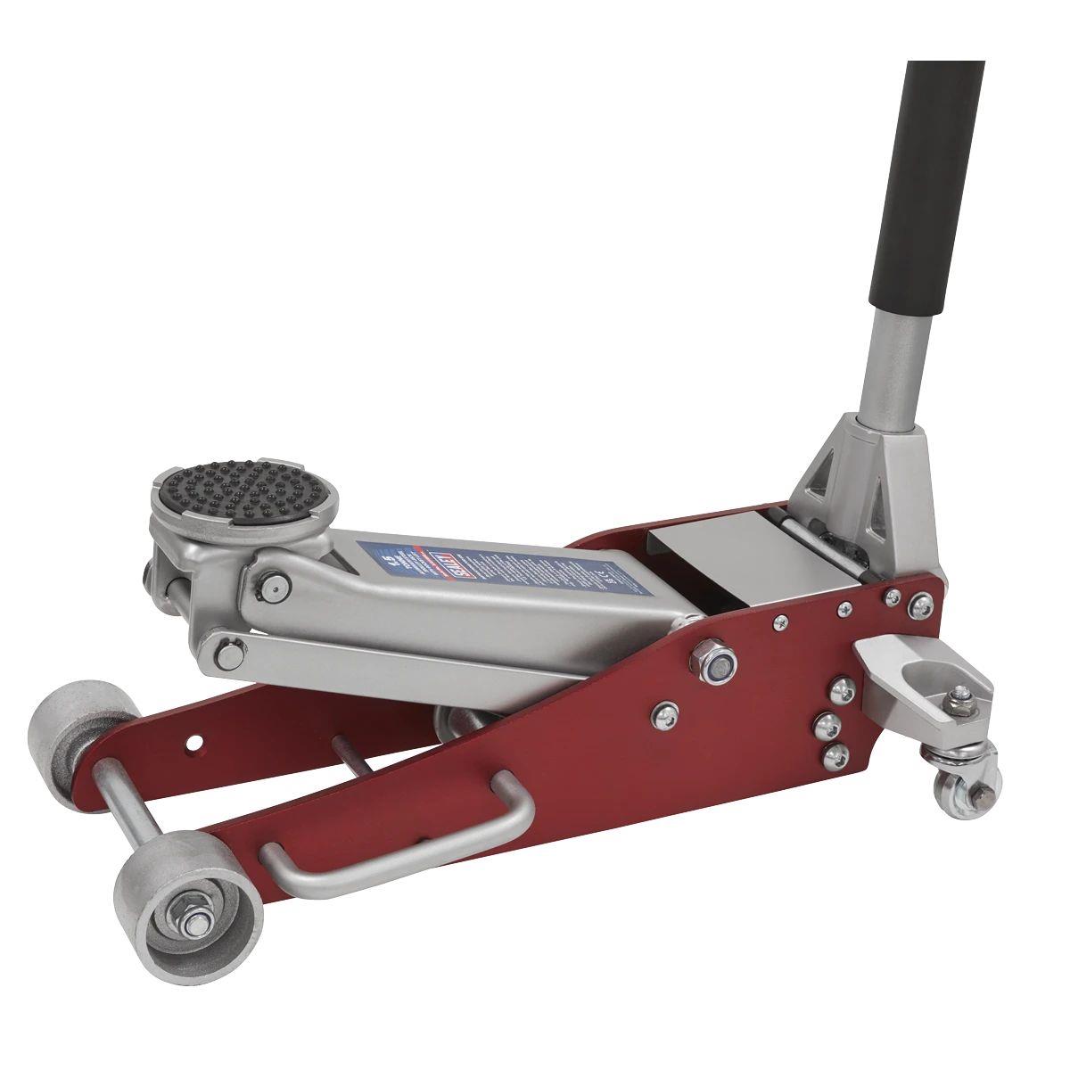 Sealey RJAS1500 Trolley Jack 1.5 Tonne Ton Aluminium Steel Rocket Lift Low Entry
