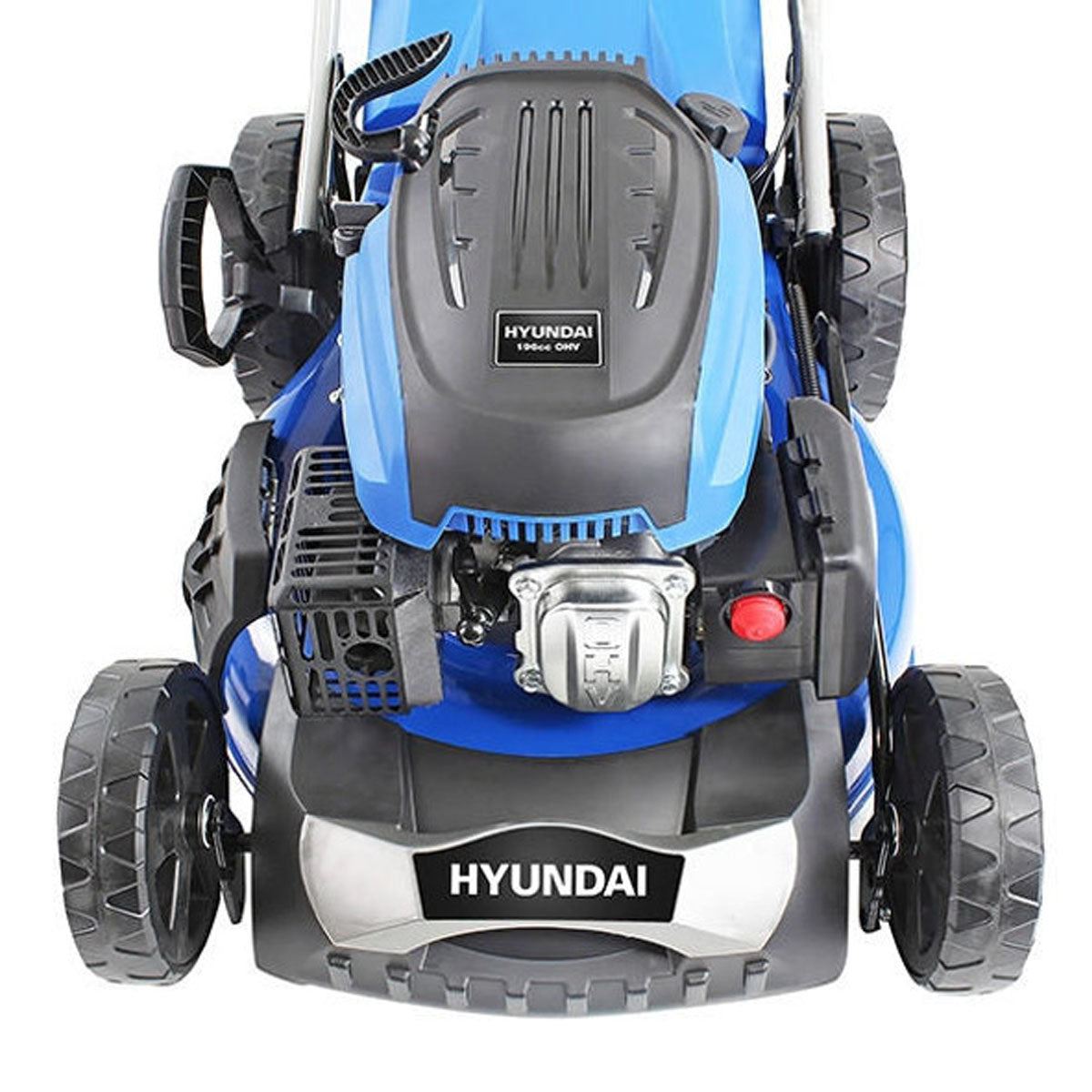 Hyundai HYM510SP 51cm Self-Propelled Petrol Lawnmower, Mulch, Rear & Side Discharge, Hose Connector