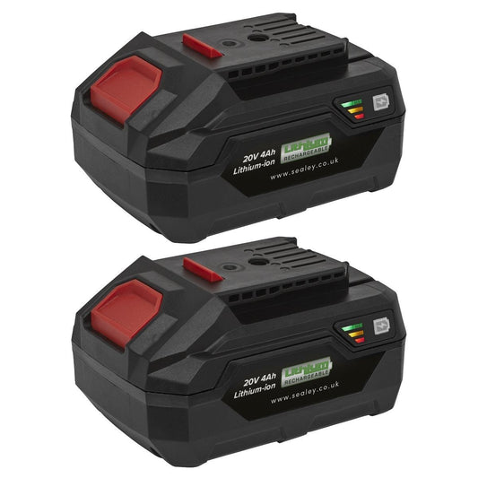 Sealey BK04 Power Tool Battery Pack 20V 4Ah Kit for SV20V Series