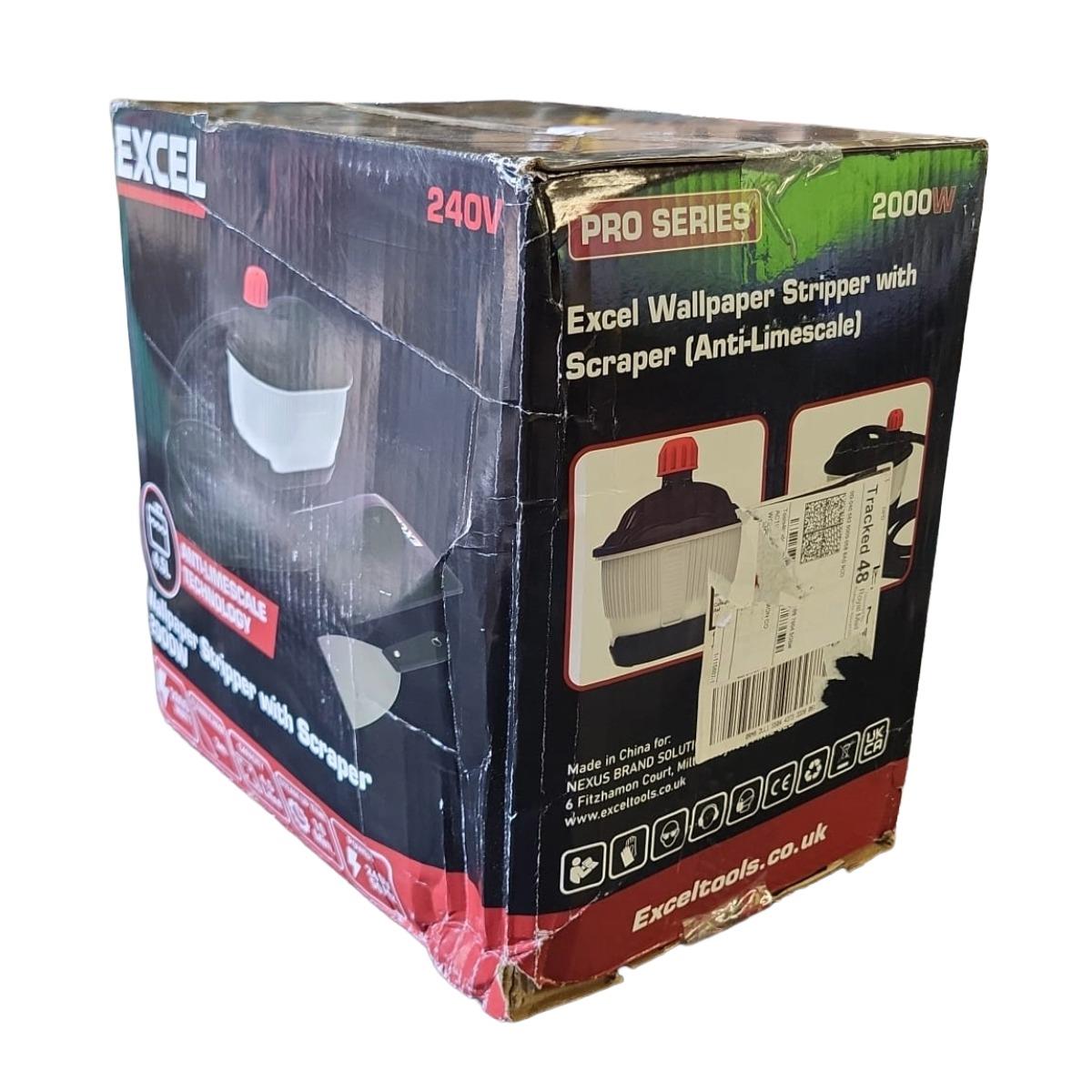 Excel 2000W Electric Wallpaper Steamer Stripper 240V Item Condition Damaged Box