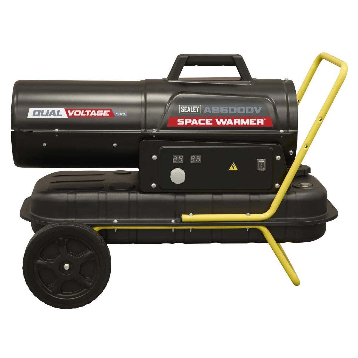 Sealey AB500DV Dual Voltage Kerosene/Diesel Space Warmer Heater with Wheels 230V/15kW
