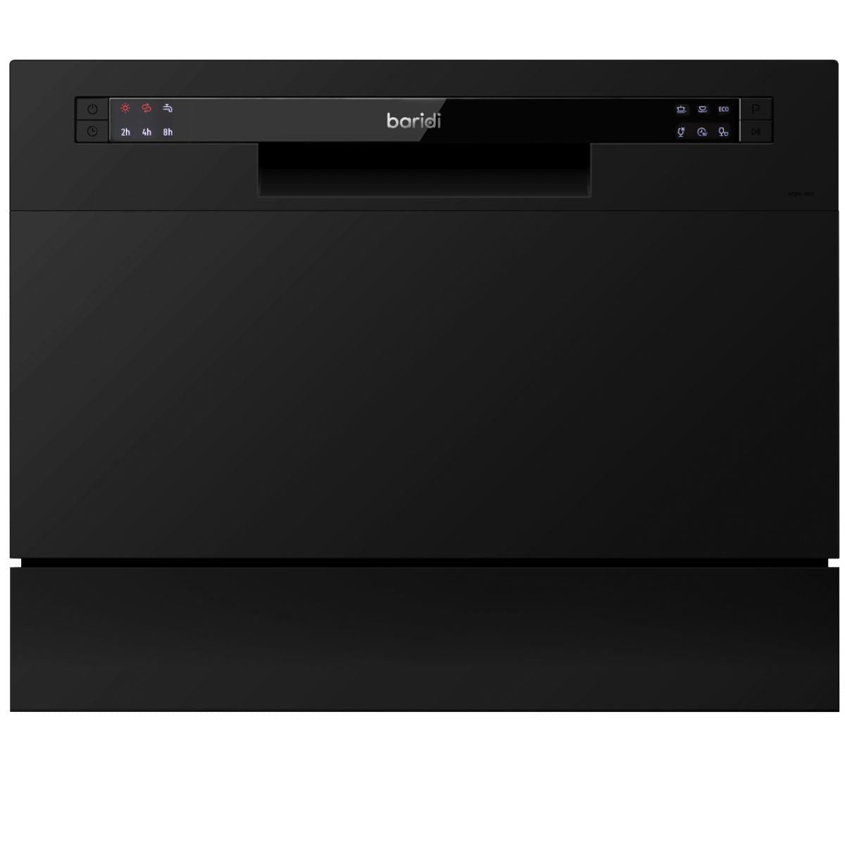 Sealey DH85 Baridi Tabletop Dishwasher 6 Place Settings 6.5L Capacity Black 230V/1280W