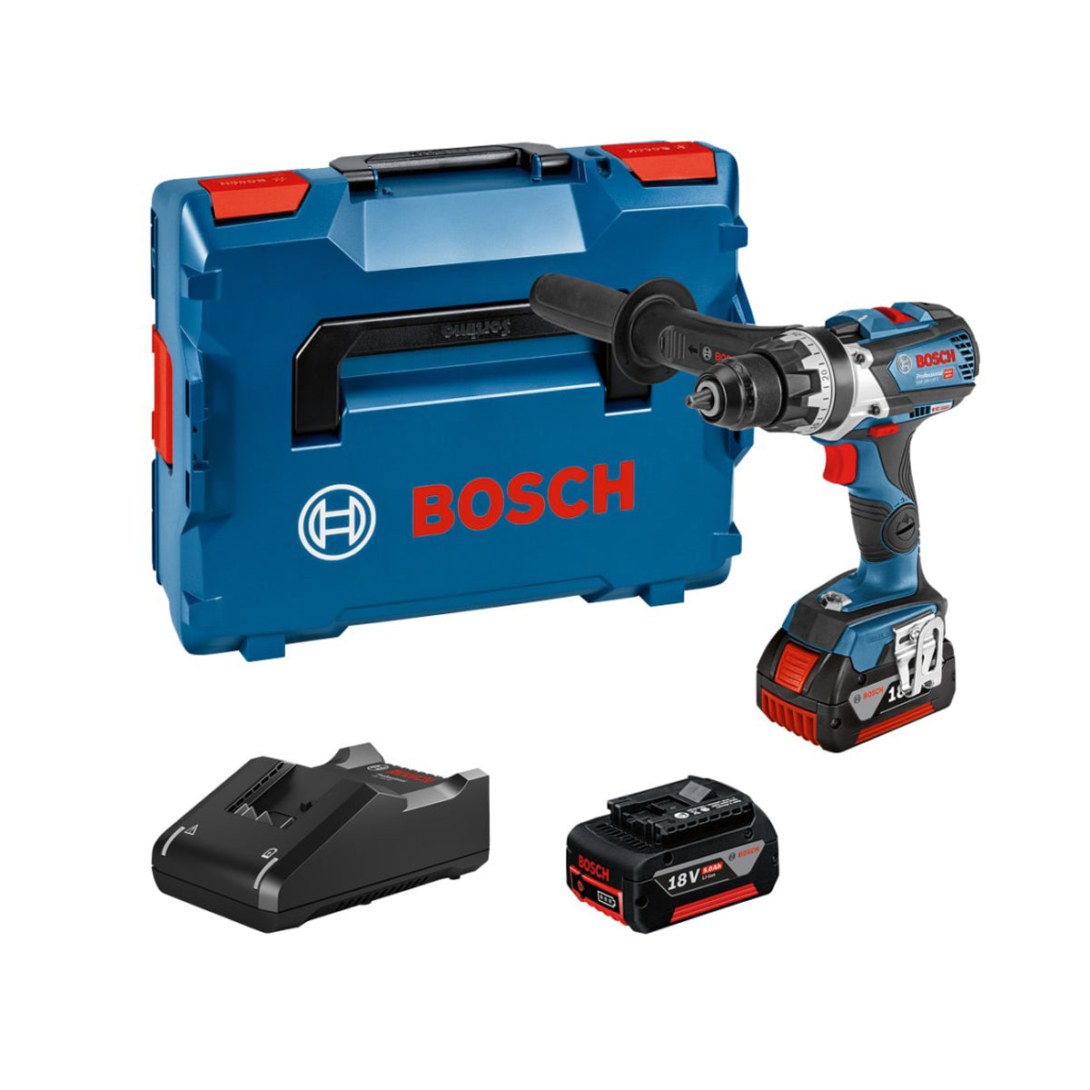 Bosch GSR 18V-110 C Professional Drill Driver with 2 x 5.0Ah Batteries & Charger in Case 06019G0174