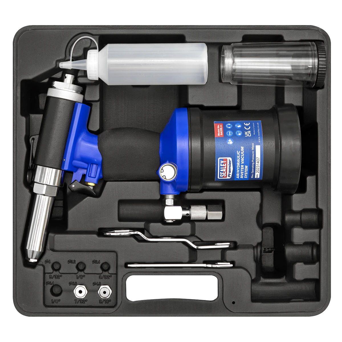 Sealey SA316 Air/Hydraulic Riveter Heavy-Duty Vacuum System