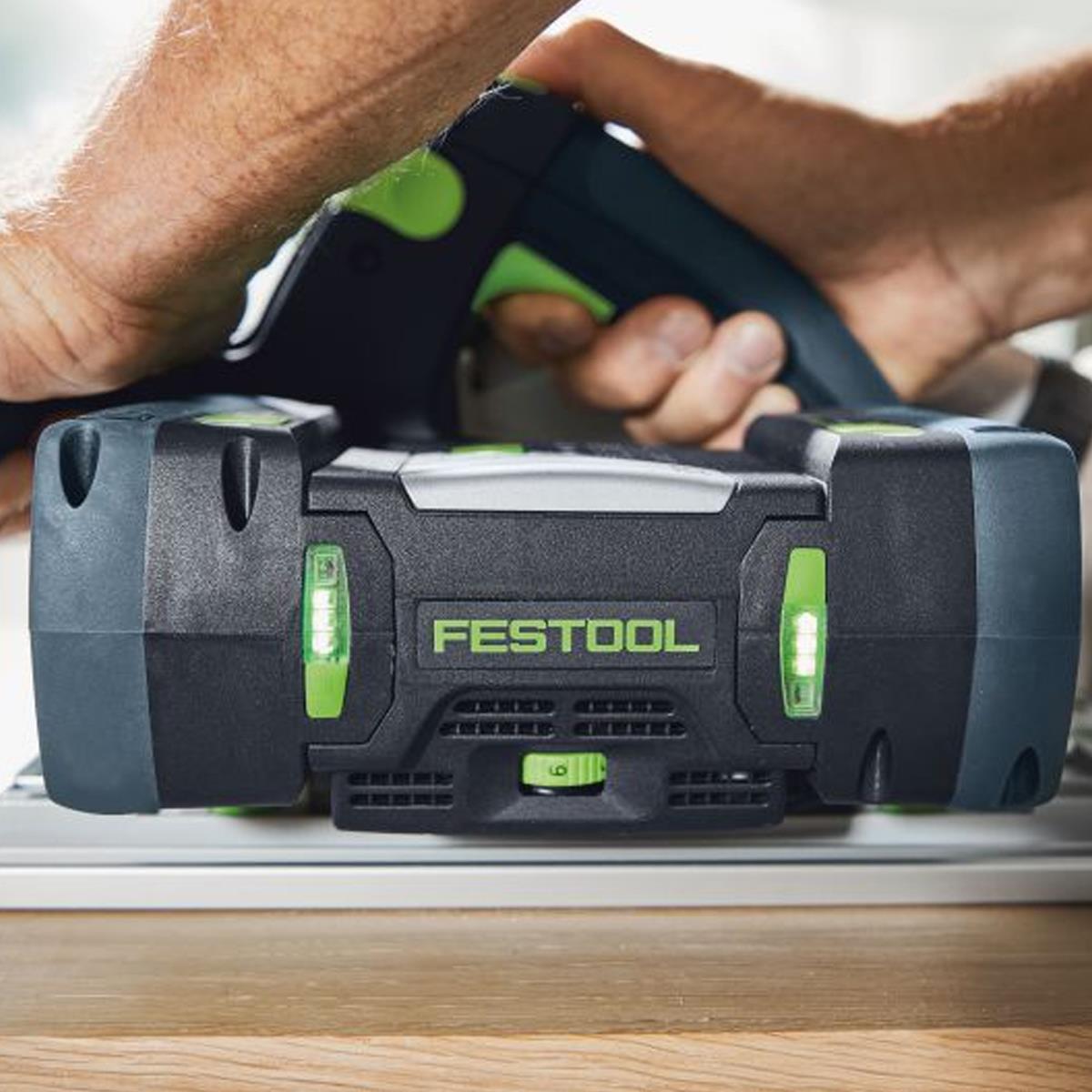Festool TSC 55 KEB-Basic 36V Brushless 160mm Plunge Cut Saw 578738 with 2 x 8.0Ah Battery & Guide Rail Kit Set
