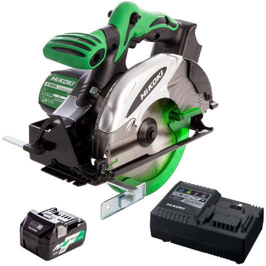 Hikoki C18DSL 18V 165mm Cordless Circular Saw with 1 x 2.5Ah/5.0Ah Battery & Charger